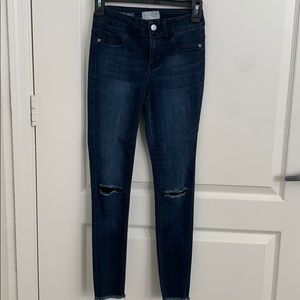 Blue Asphalt Ankle Jegging with Knee Slits 🦋